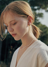 [925 silver] Deux.silver.99 / peanuts song earring (silver)