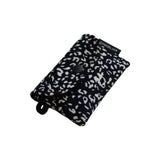 Simple Card wallet _Leopard Corduroy Black