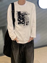 タイムプリンティング長袖Tシャツ