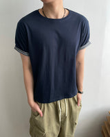 Turnback Cropped Roll-up Short Sleeve T