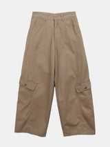 Behin Cargo Curved Balloon Wide Long Pants