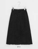 Philp Peach Fuzz Frill Long Skirt