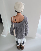 Egg knit mini shoulder bag
