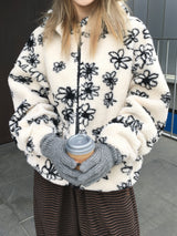 Cartoon Flower Poggle Hooded Zip-up (3c)