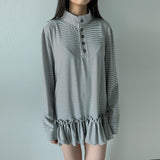 STRIPE WRINKLES TSHIRT WHITE