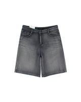 Milk Stripe Washed Bermuda Pants 2COLOR