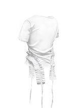 PLEATS RAIVE TOP . WHITE