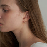 Silver 925 Twinkle Dot Hoop Earrings