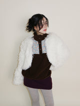 Angel Hairri Fur ボレロ ショートジャケット (Semi Cropped Jacket)