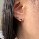 [925silver] タイニークローバーピアス