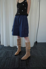 Grain bermuda pants_navy