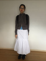pumpkin nylon long skirt