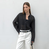 (BL-4313)ESSENTIAL MONA PLEATS SHIRT