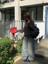 カフン ヴィンテージウォッシュデニムワイドパンツ