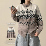 Denby snowflake Nordic button knit cardigan