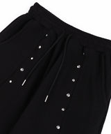 Waffle Stud Sweatpants (Black) K25QC692