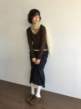 Joupe check long skirt (2color)