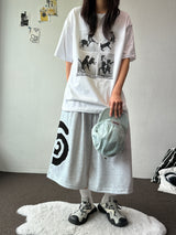 Hip Tone Side Big Snail Balloon Bermuda Shorts 4color