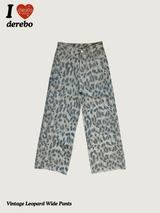 Vintage Leopard Wide Pants