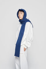 24FW BASIC LOGO JACQUARD MUFFLER BALACLAVA NAVY