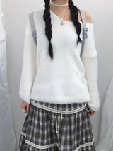 Angora Touch V Neck Knitwear