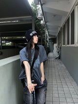 ビンテージピグメントスプレー半袖Tシャツ