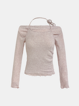 [Brushed] Roa Off-Shoulder Wool Tee