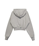 CONTRAST PATCH ZIP-UP GREY