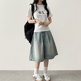 メリピンタックデニムバミューダショーツ [ショート & ロングセレクション*]