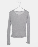 リリーシースルーラウンドネックロングスリーブTシャツ