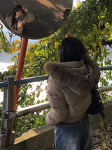 ヘアファーフードショートパディング