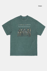 Curse many cross pigment over T-shirt