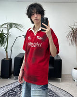 Peon Smoke Washing Collar Tee
