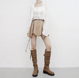 Demash see-through frill cardigan + sleeveless set