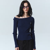 DRAPE OFF SHOULDER KNIT_CREAM