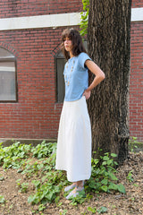 DAMAGED WASH TEE - BLUE
