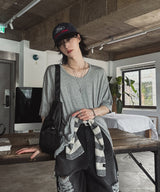 ロイディオーバーUネックショートスリーブTシャツ
