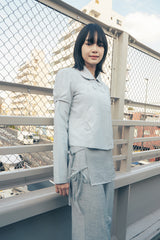 Detachable round jacket (Graish Blue)