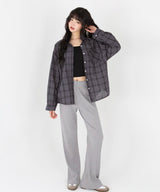 LOOSE FIT CHECK LONG SLEEVE SHIRT [3color]