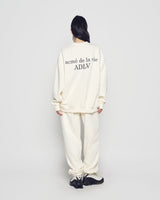25FW ベーシックロゴナッピングスウェットシャツ クリーム