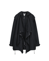 Draped Field Parka / Black