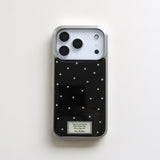 [Epoxy] mini stitch(black) silver bumper case