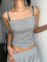 スキャニー スクエア レイヤード ベーシック キャミトップ 4カラー