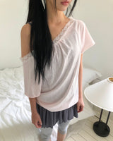 ペク ワンショルダー半袖Tシャツ