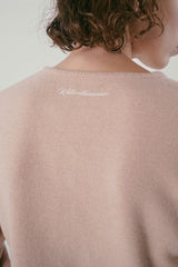Basic round cardigan_pink