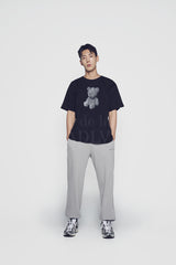 24FW ブロックベアショートスリーブTシャツ ブラック