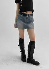 [B-DENIM] VINTAGE MINI SKIRT 038