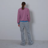 Gray Slit Snap Long Pants