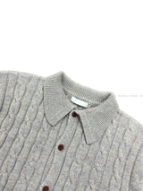 LMN Lunel Spring Cable Collar Knit Cardigan (4 colors)