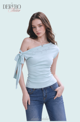 Muse Ribbon One Shoulder Top